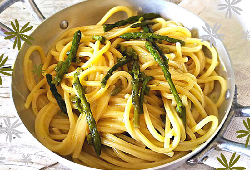 Carbonara vegetariana agli asparagi