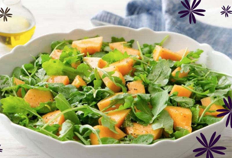 Insalata di melone e rucola