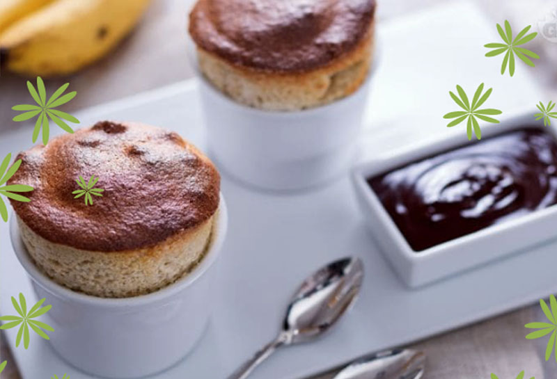 Soufflé di Banane con Salsa al Cioccolato