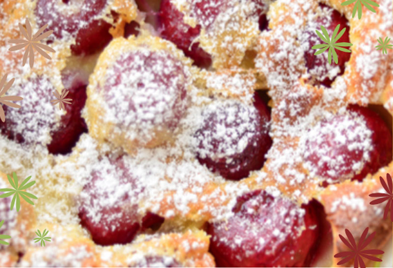 Torta di ciliegie e pan grattato